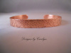 Unisex Textured Copper Br